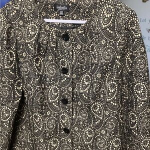 Isabella Black and Cream Women's Blazer